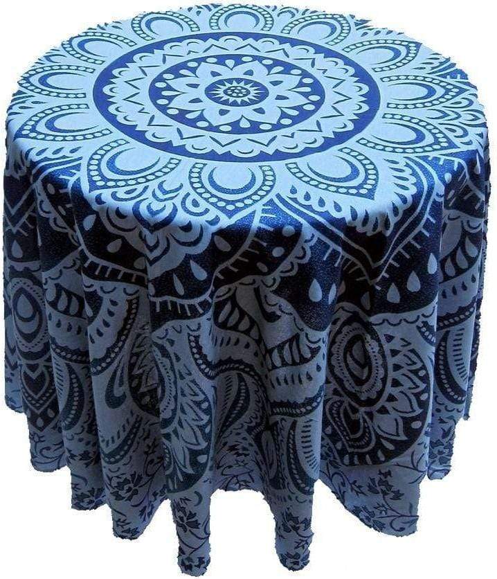 Tablecloths Flower Mandala - Blue - Round Tablecloth 101526