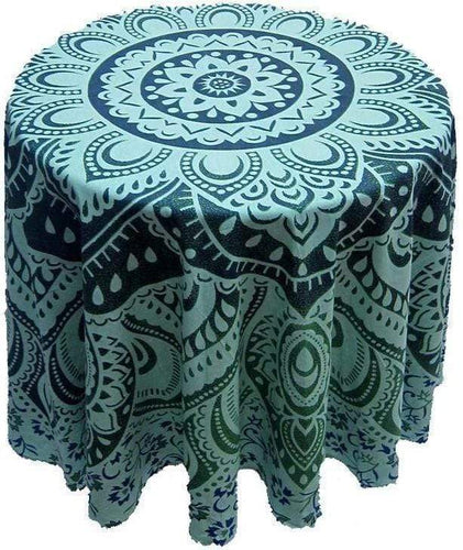 Tablecloths Flower Mandala - Green - Round Tablecloth 101527