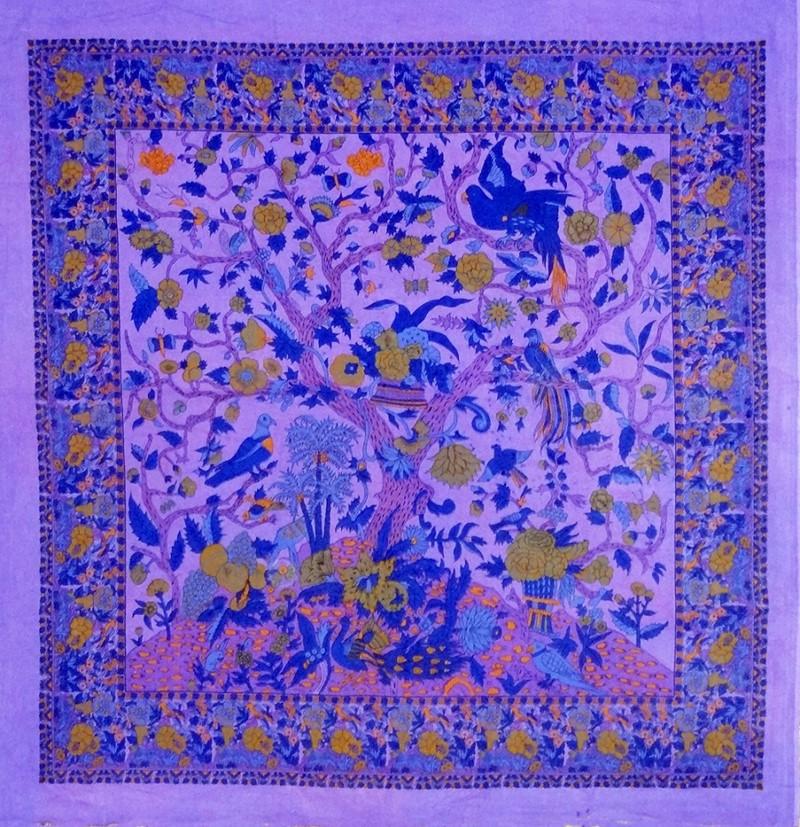 Tablecloths Tree of Life and Birds - Purple - Square Tablecloth 101603