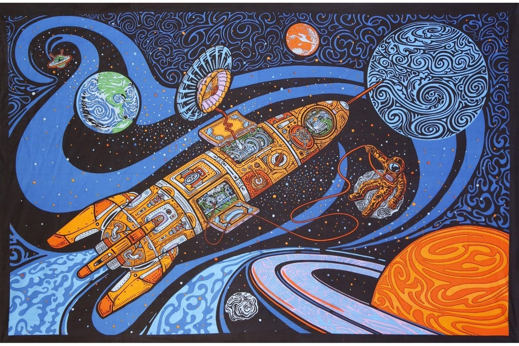 3D - Blast Off Outer Space - Tapestry