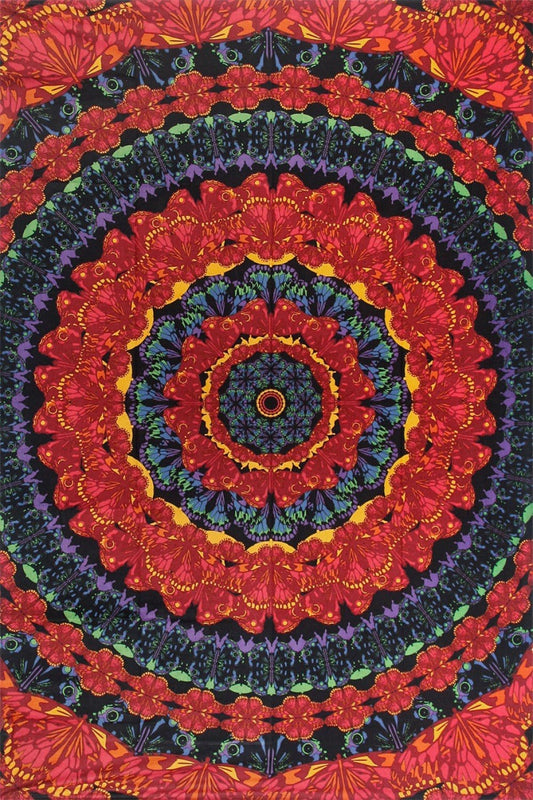 Tapestries 3D - Butterfly Bloom Mandala - Tapestry 100610