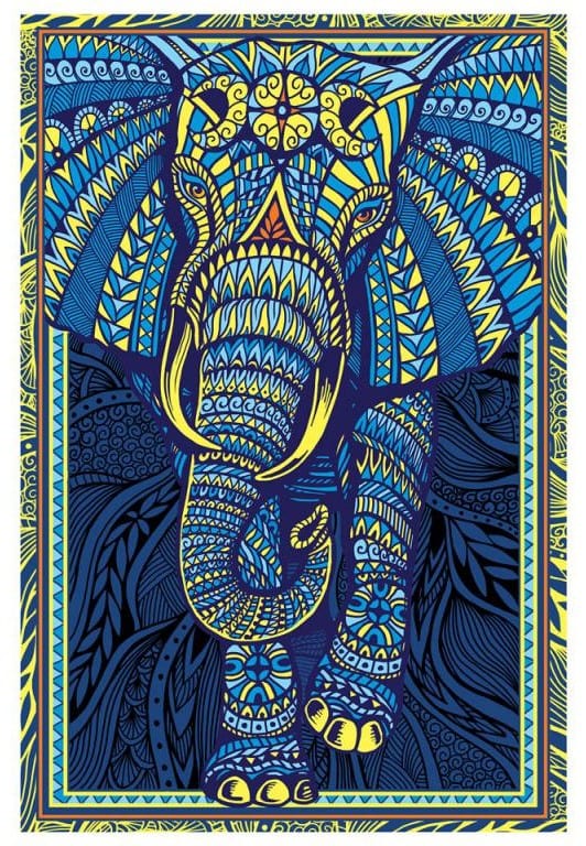 Tapestries 3D - Elephant - Tapestry 102667