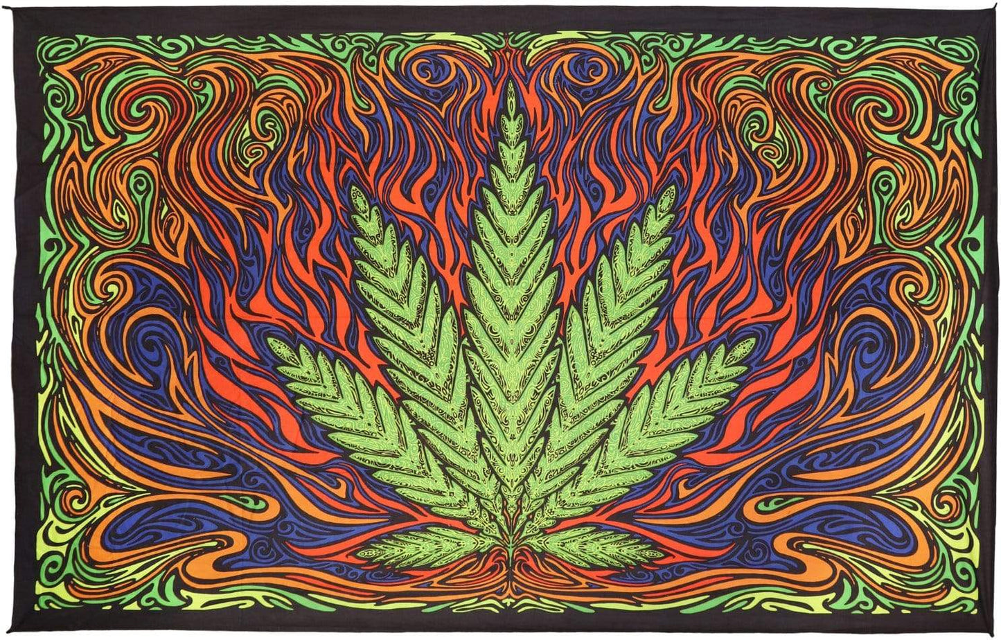 Tapestries 90 x 60" 3D - Fire Heady Leaf - Tapestry 100250