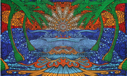 Tapestries 3D - Glow in the Dark - Epic Surf Wave - Tapestry 100182
