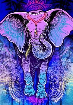Tapestries 3D - Mandala Elephant - Tapestry 100853