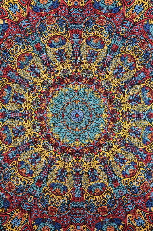  Amonercvita Blacklight Tapestry Trippy Mandala