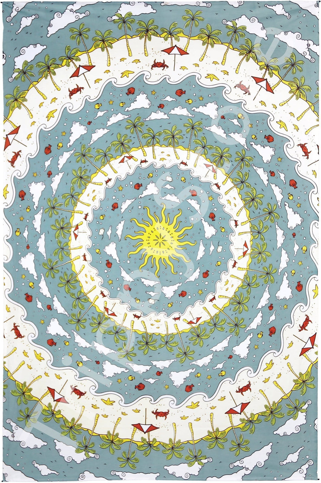 Tapestries Beach Mandala - Tapestry 013545