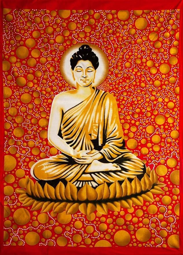 Tapestries Buddha Bubble - Red - Tapestry 101322