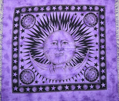 Tapestries Celestial with Fringe - Purple - Tapestry 006139
