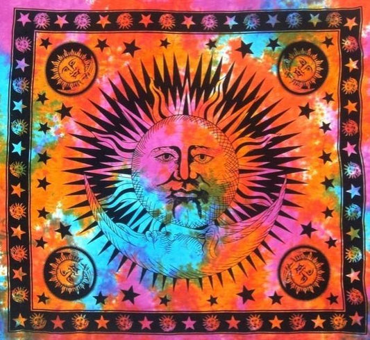 Tapestries Celestial with Fringe - Tie-Dye - Tapestry 100371