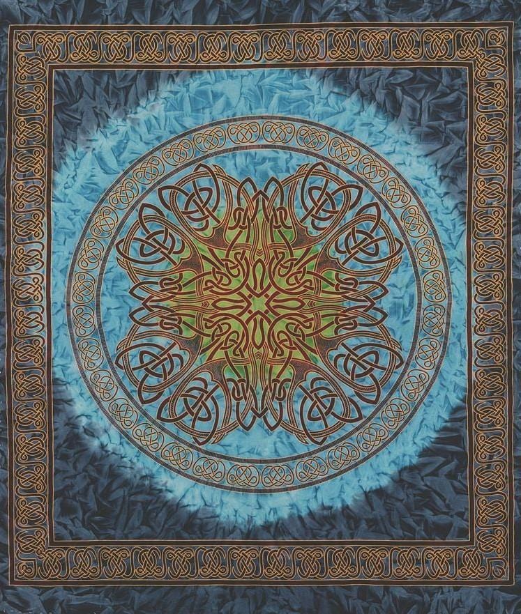 Tapestries Celtic Knot - Blue Tie-Dye - Tapestry 100277