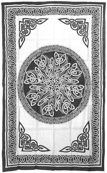 Tapestries Celtic Knot Mandala - White - Tapestry 100469