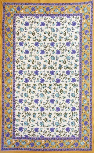 Tapestries Country Floral - Beige and Blue - Tapestry 101347