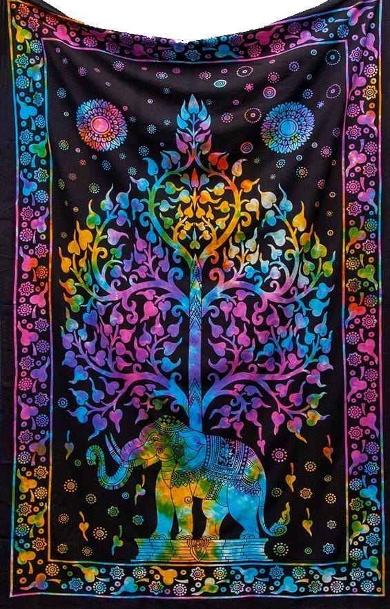 Tapestries Deluxe Elephant Tree - Tie-Dye - Tapestry 101293