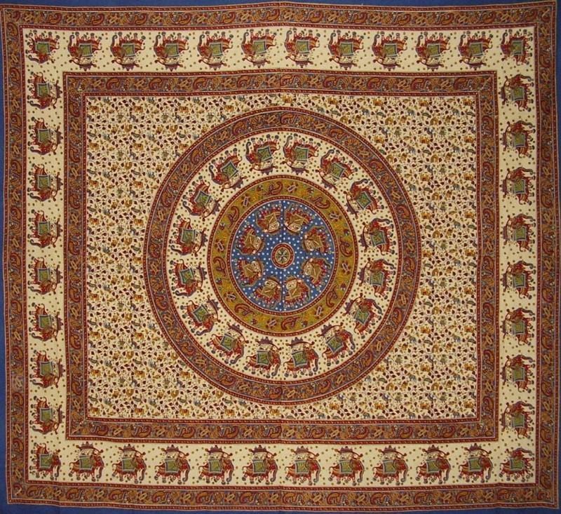 Tapestries Elephant Mandala - Blue - Tapestry 101287