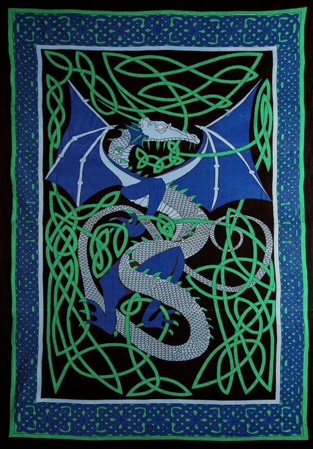 English Dragon - Blue - Tapestry