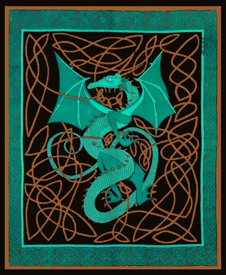 English Dragon - Green - Tapestry