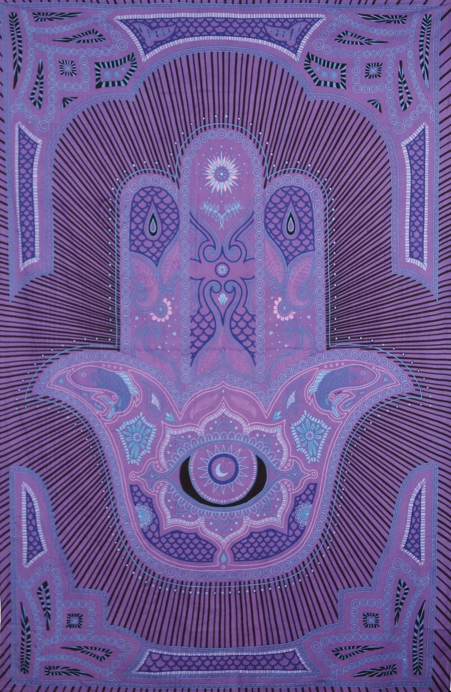 Tapestries Hamsa Hand of Fatima - Purple - Tapestry 102942