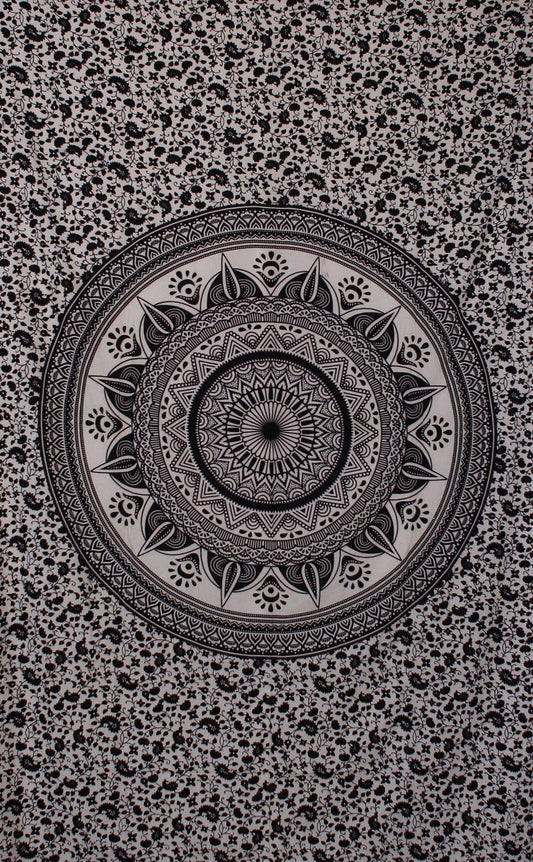 Tapestries Mandala - Black and White - Tapestry 100580