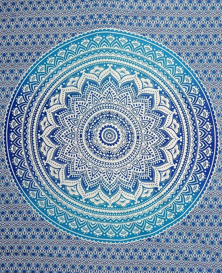 Tapestries Mandala - Blue and Turquoise Tie-Dye - Tapestry 100633