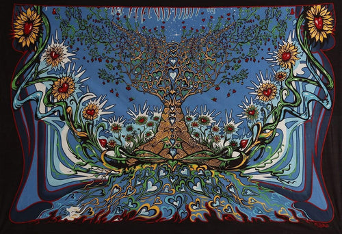 Tapestries Mike DuBois - 3D Heart Tree - Tapestry 101583