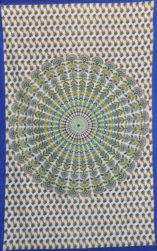 Tapestries Modern Peacock Mandala Burst - Tapestry 101338