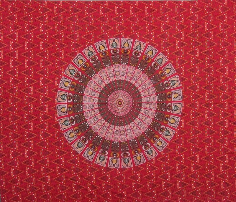 Tapestries Napthol Mandala - Red - Tapestry 101324
