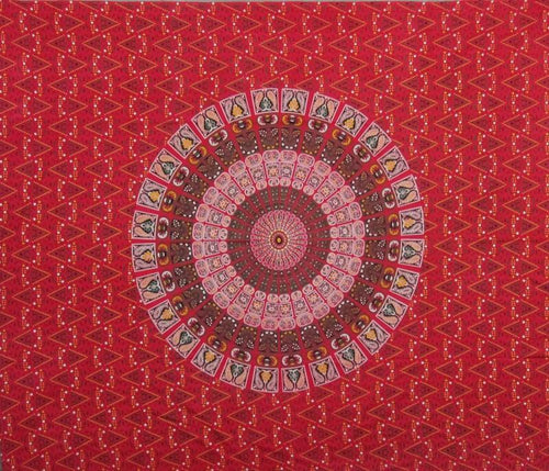 Tapestries Napthol Mandala - Red - Tapestry 101324