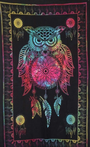 Tapestries Owl Dreamcatcher - Tie-Dye - Tapestry 102573