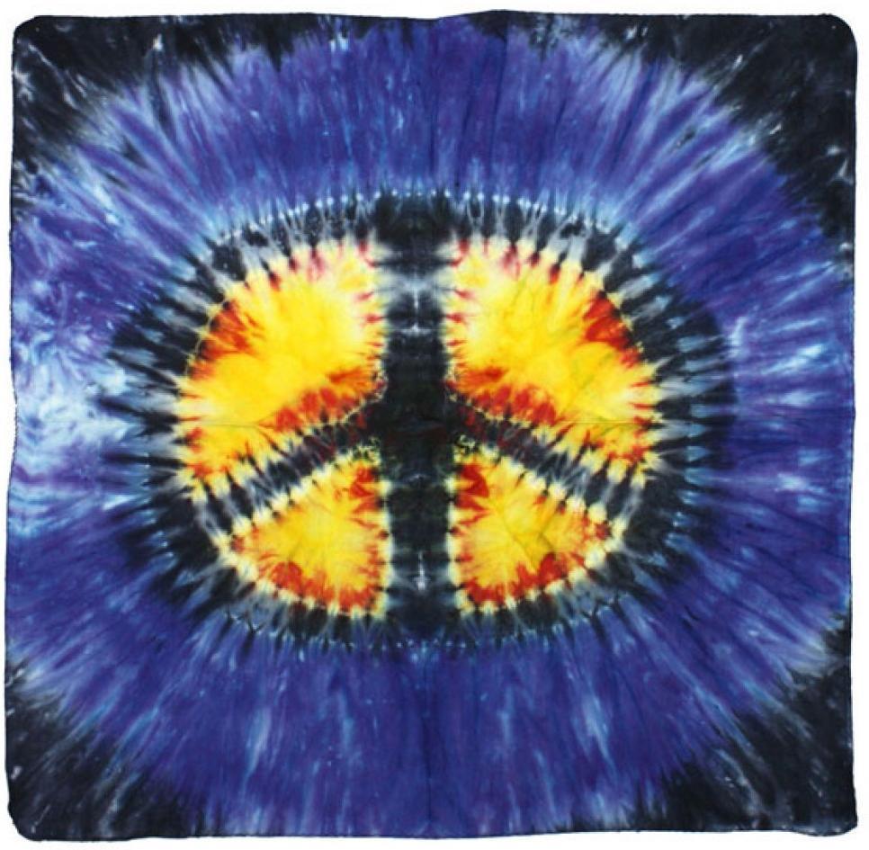 Tapestries Peace Sign - Tie-Dye Burst - Small Tapestry 100064