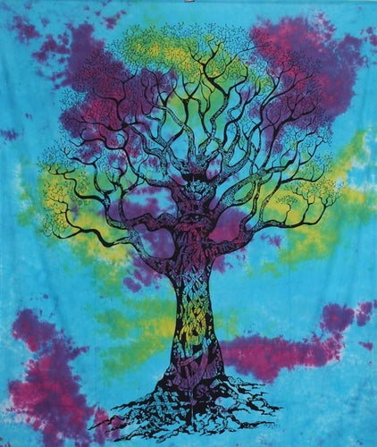 Tapestries Psychedelic Celtic Tree - Tie-Dye - Tapestry 101564