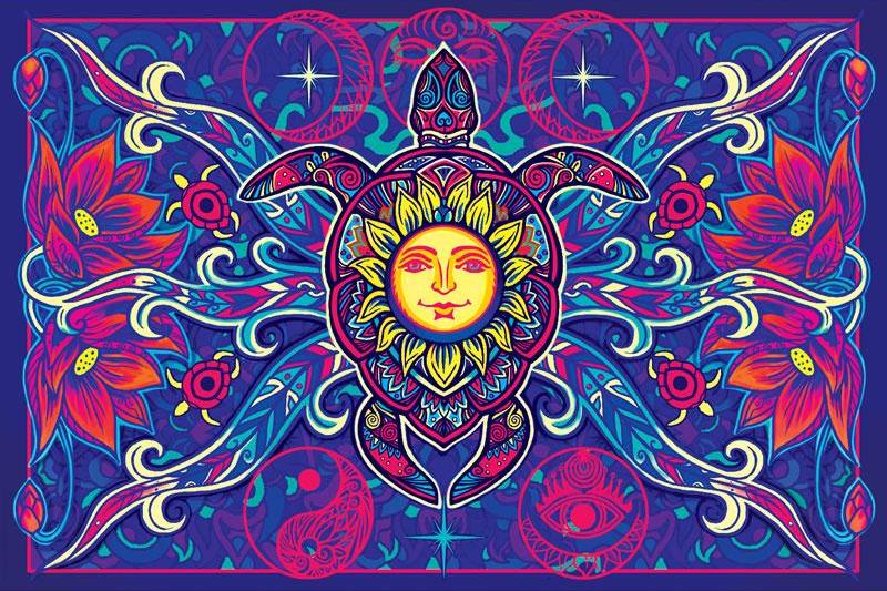 Tapestries Psychedelic Turtle - Tapestry 100870