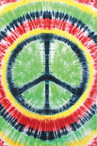 Tapestries Rasta Peace Sign - Tie-Dye - Tapestry 000777
