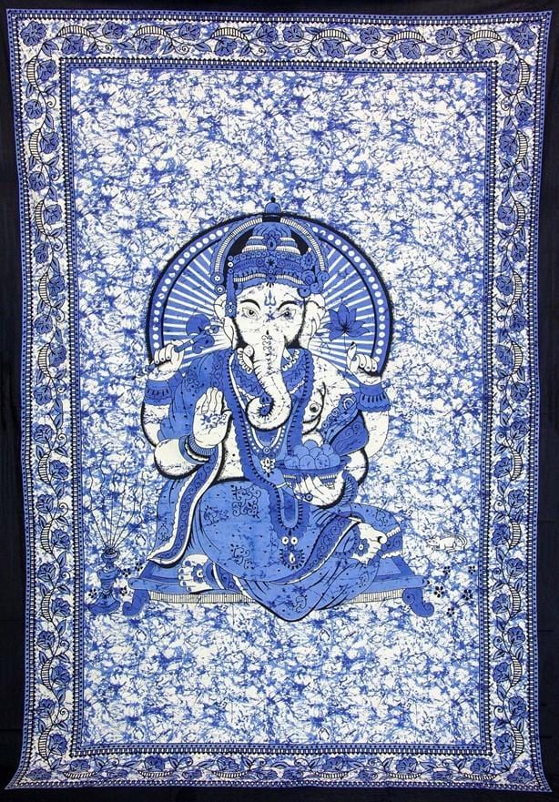 Tapestries Sacred Ganesh - Blue - Tapestry 101315
