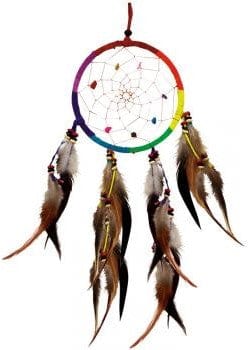 Tapestries Single Hoop Rainbow with Crystals - Dreamcatcher 102673