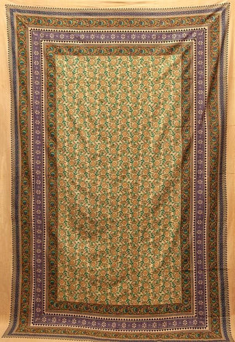 Tapestries Traditional Floral - Beige and Green - Tapestry 101343