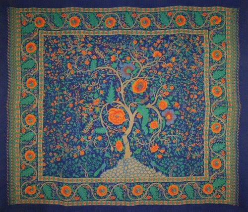 Tapestries Tree of Life - Dark Blue and Orange - Tapestry 100060