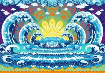 Tapestries Wave Mandala - Tapestry 100878
