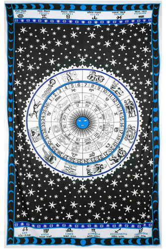 Tapestries Zodiac Astrology - Blue - Tapestry 100016