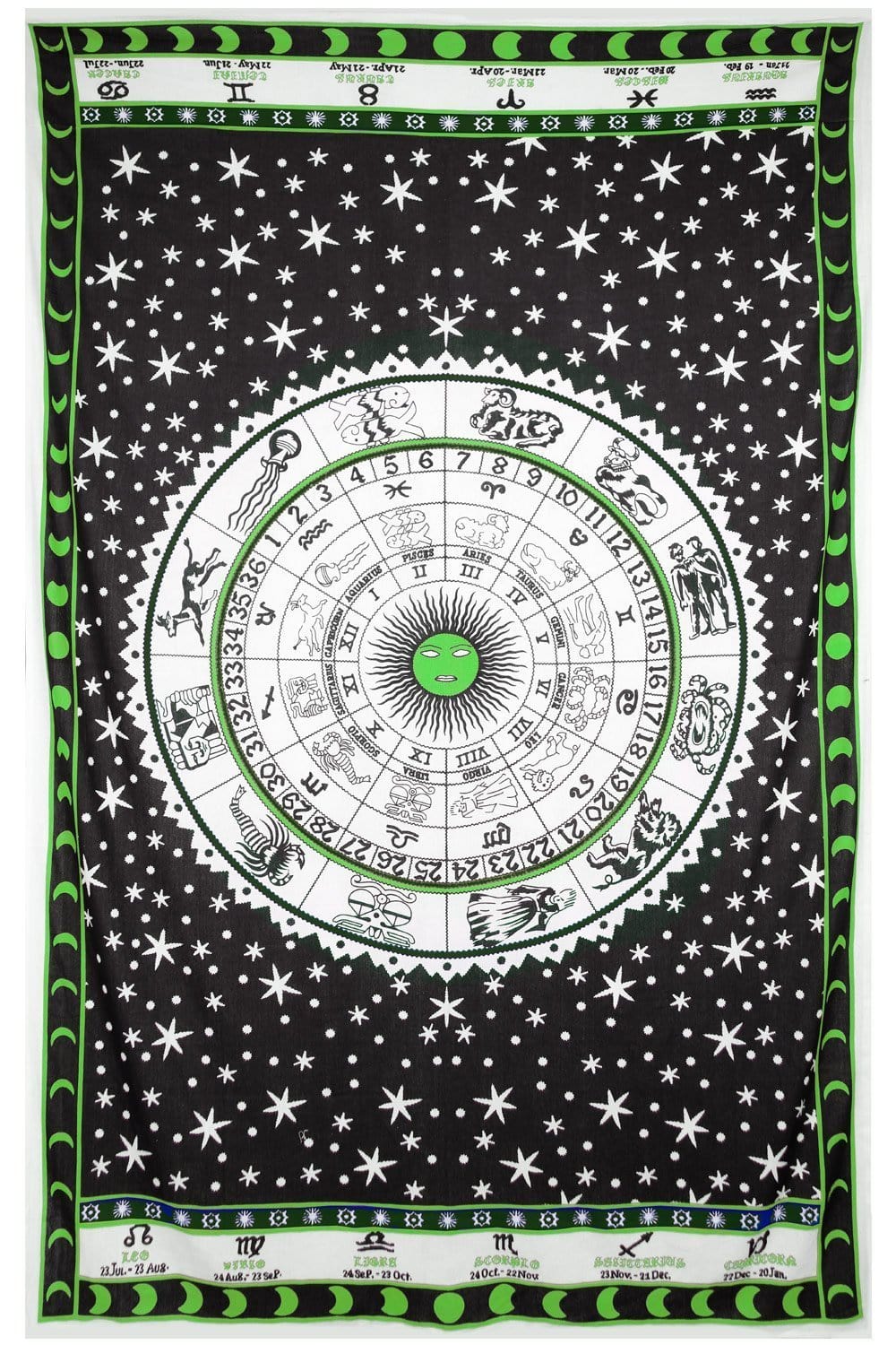 Tapestries Zodiac Astrology - Green - Tapestry 100022