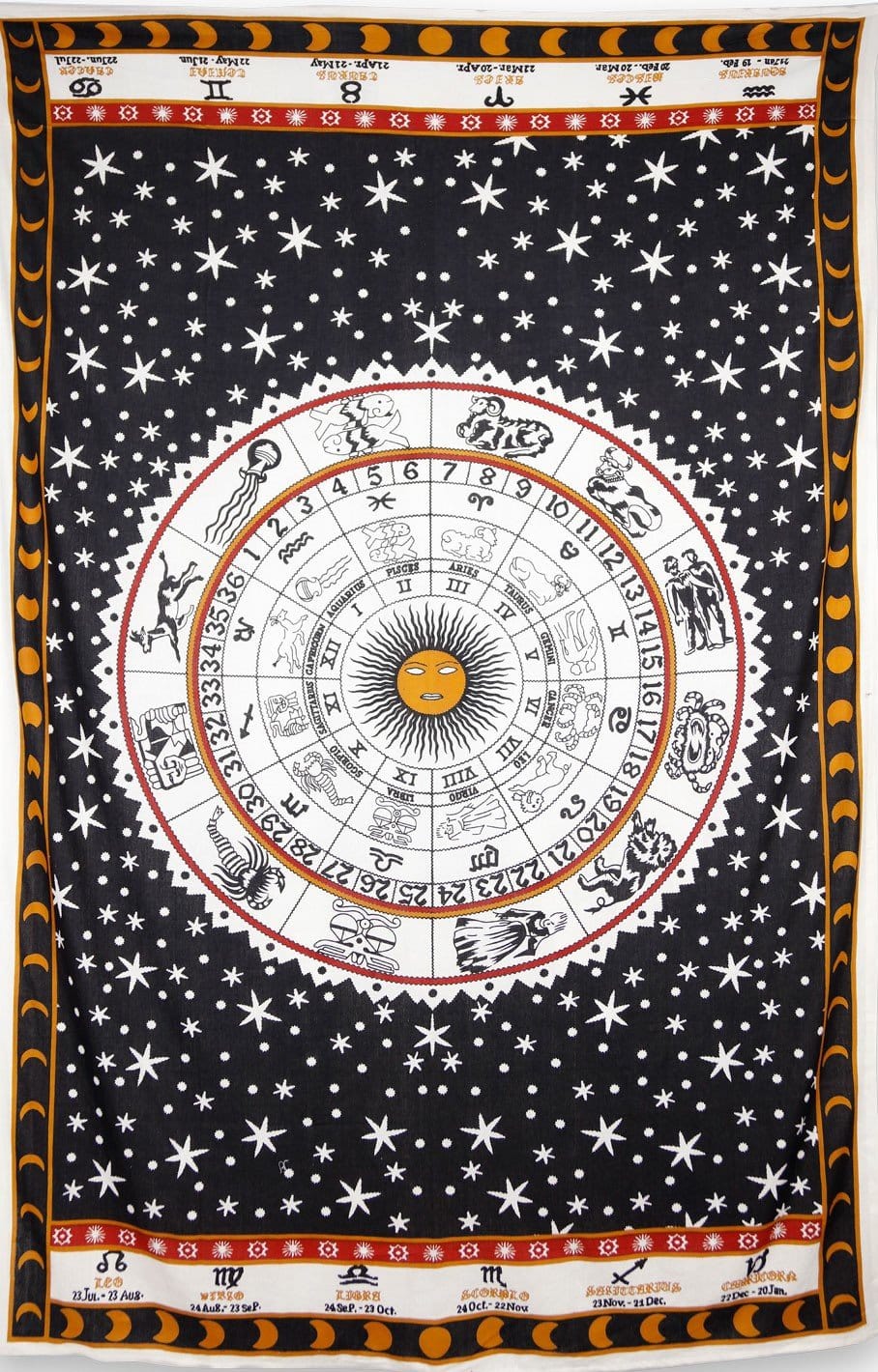 Tapestries Zodiac Astrology - Orange - Tapestry 100588