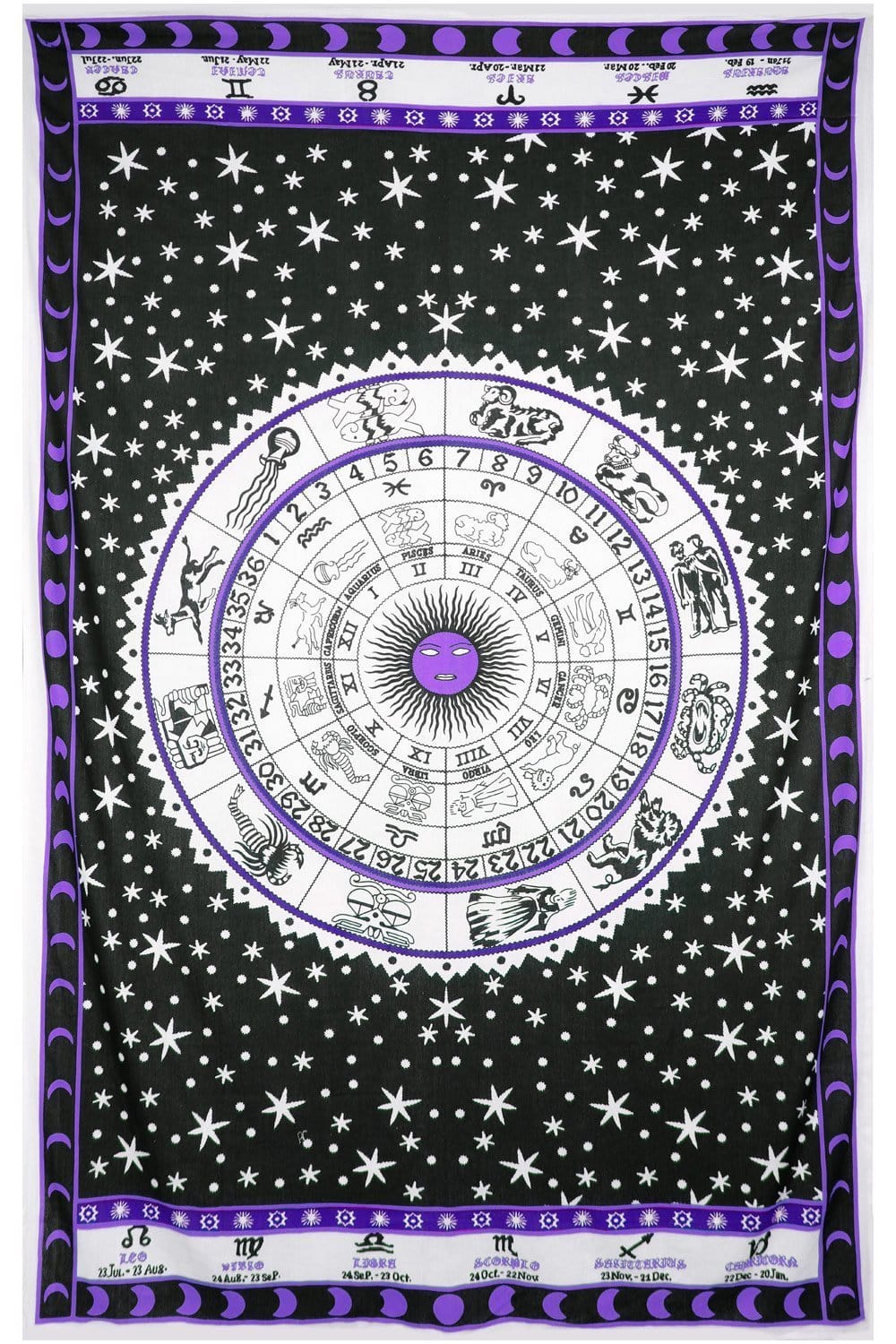 Tapestries Zodiac Astrology - Purple - Tapestry 100023