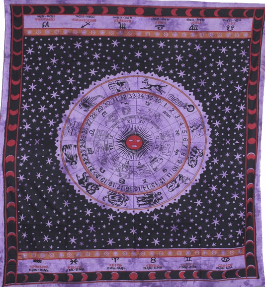 Tapestries Zodiac Astrology - Purple - Tapestry 101088